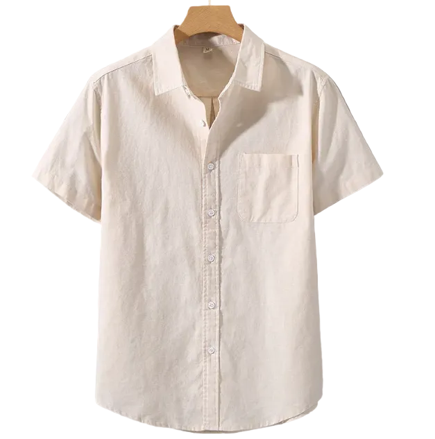 Camisa de Lino Beige & Blanca Hombre | Verano 2026