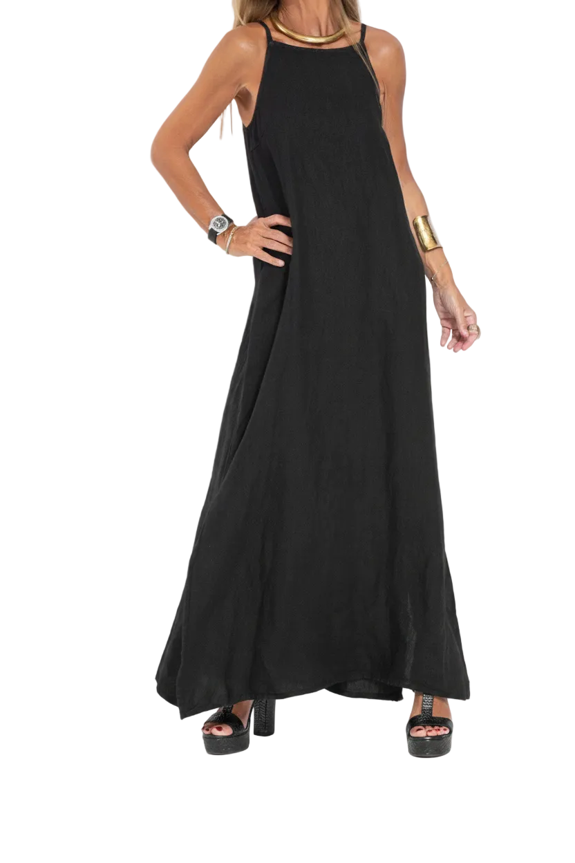 Vestido Largo de Lino French Style