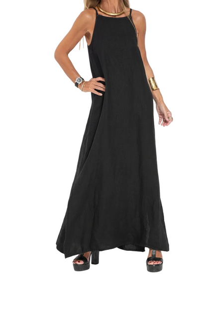 Vestido Largo de Lino French Style