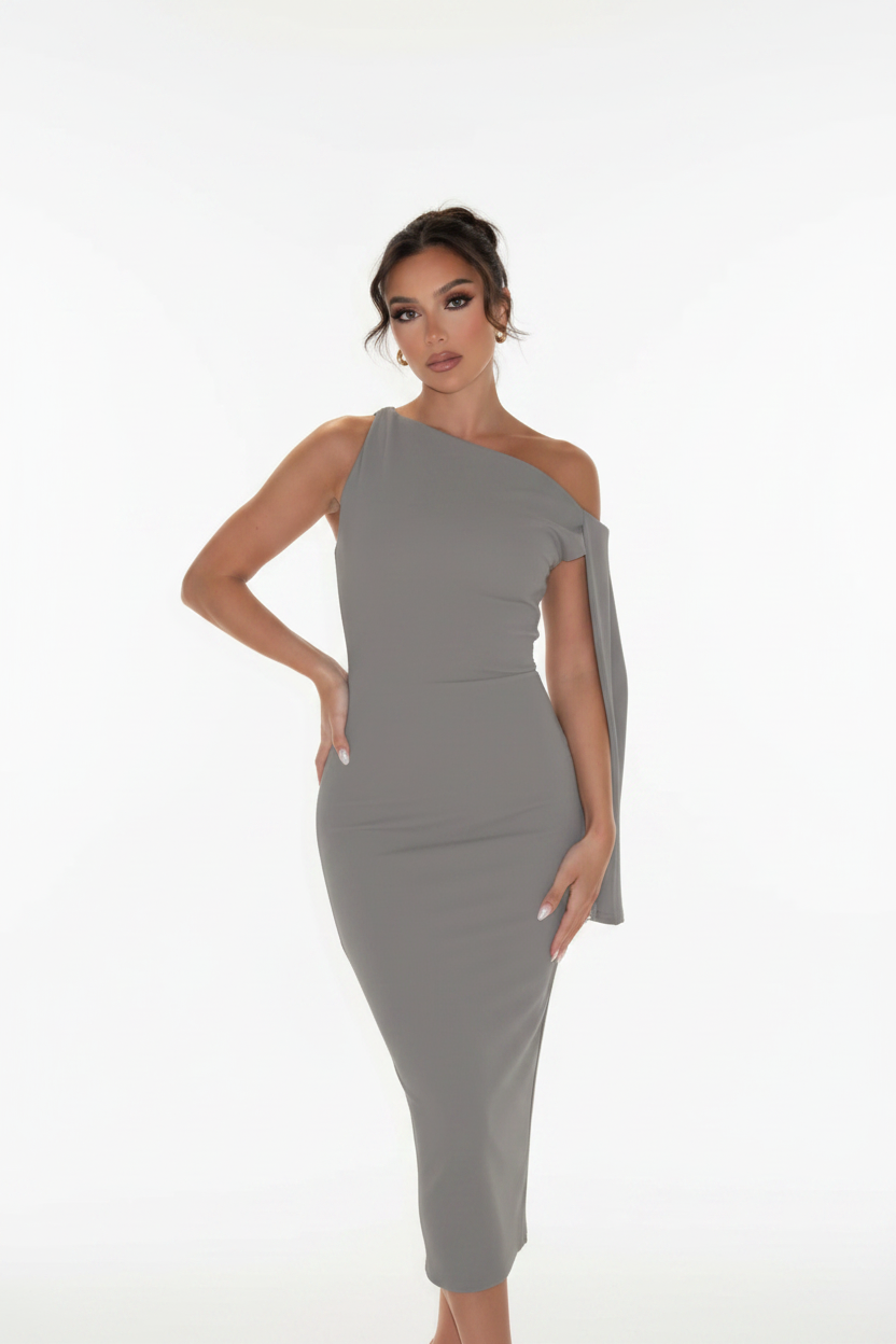 Vestido  Lino con un Hombro