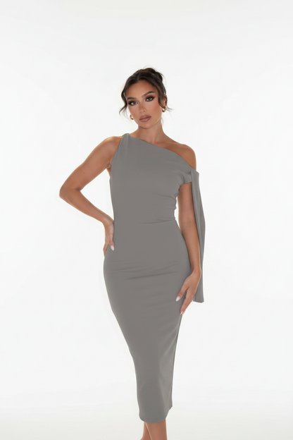 Vestido  Lino con un Hombro